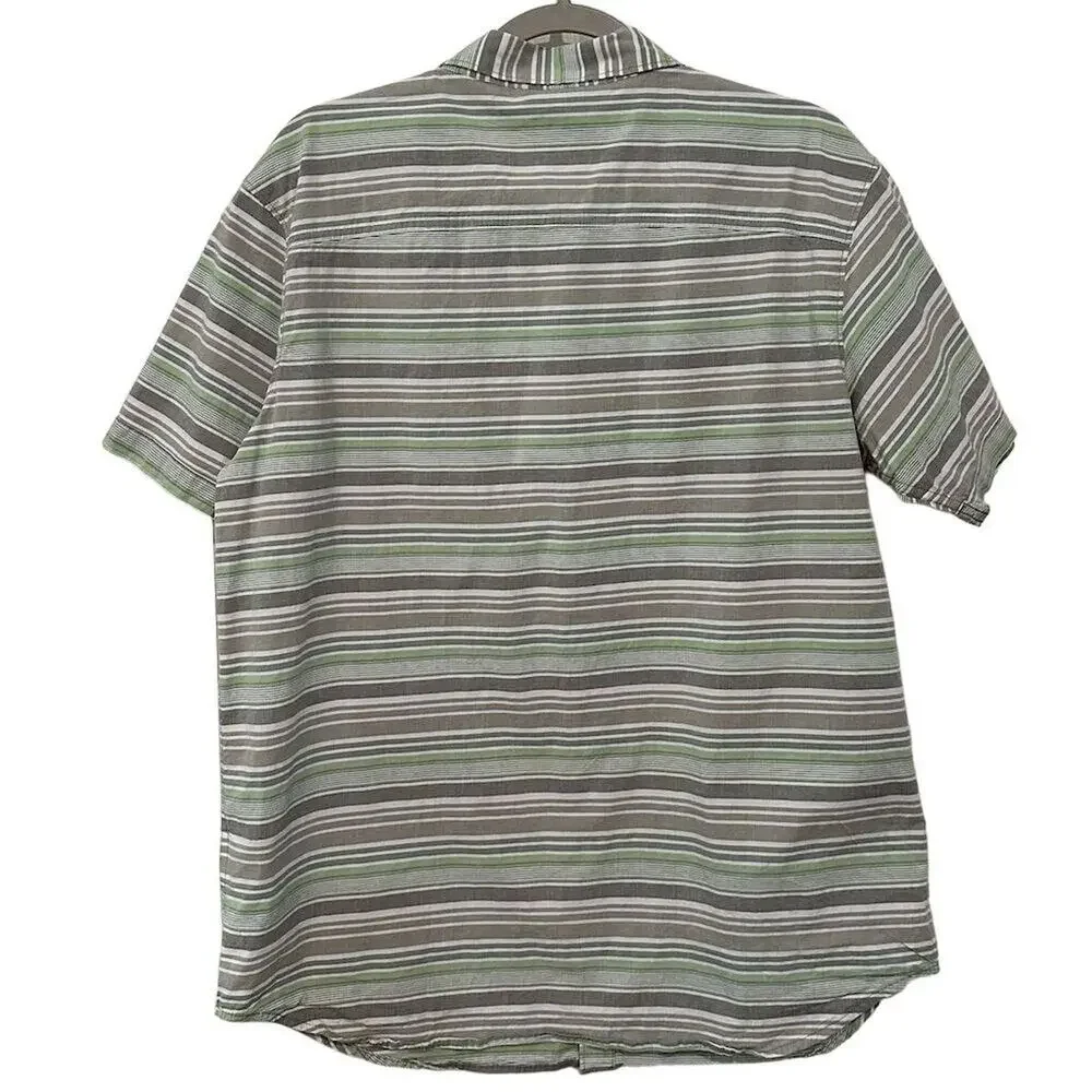 Columbia Men's Boulder Ridge Short Sleeve Striped Shirt Size L Multicolor - Picture 2 of 10